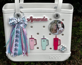 Bogg Bag Tag Charm Cup Water Trendy Tumbler Monogram Personalized Beach Bag Bogg Tag Pop In Bit #13