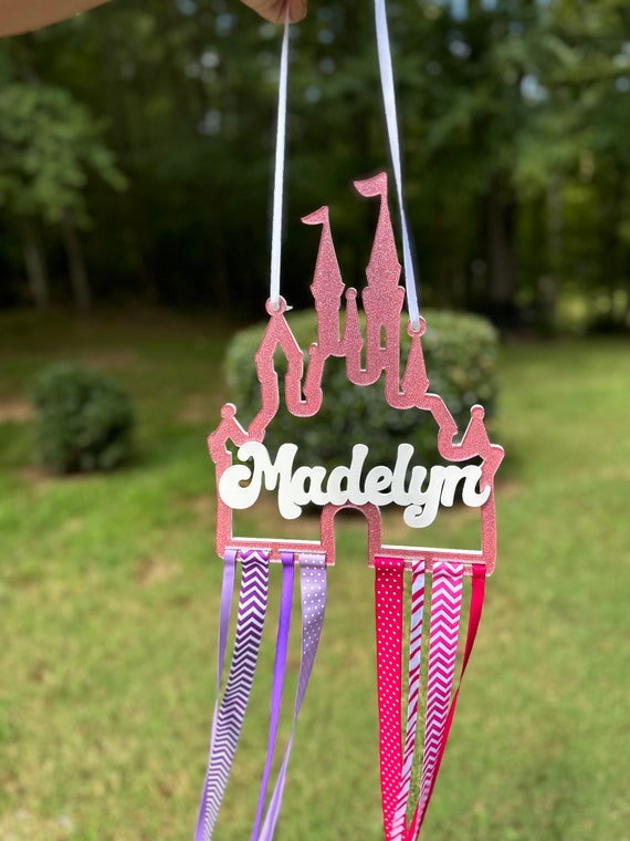 Personalized Hair Bow Holder Disney Castle Hair Ribbon Holder Bow