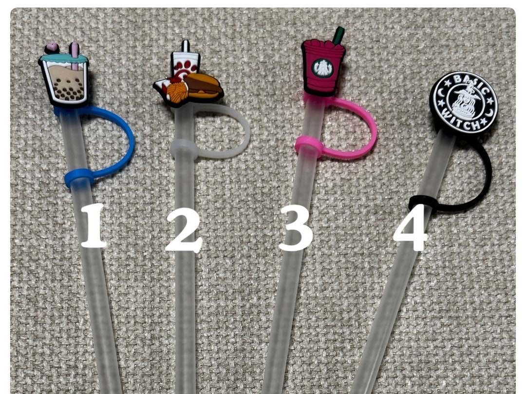 Chickfila Starbies Coffee Straw Topper & Straw Straw Toppers Pink