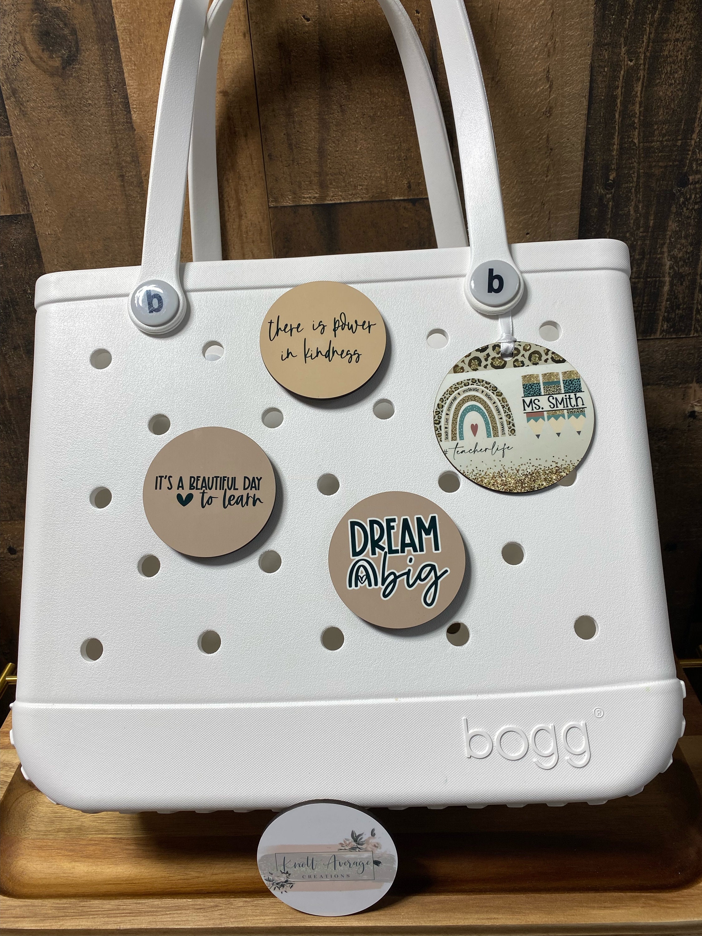 Bogg Bag with Square Border Monogram – Maddie Merriweather