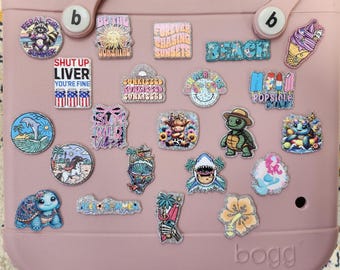 Bogg Bag Charm Summer Vibes Beach Charms Summer Aesthetic Trendy Popular Turtles Beach Bag Charms Nurse Bag Beach Bag Pop In Bit