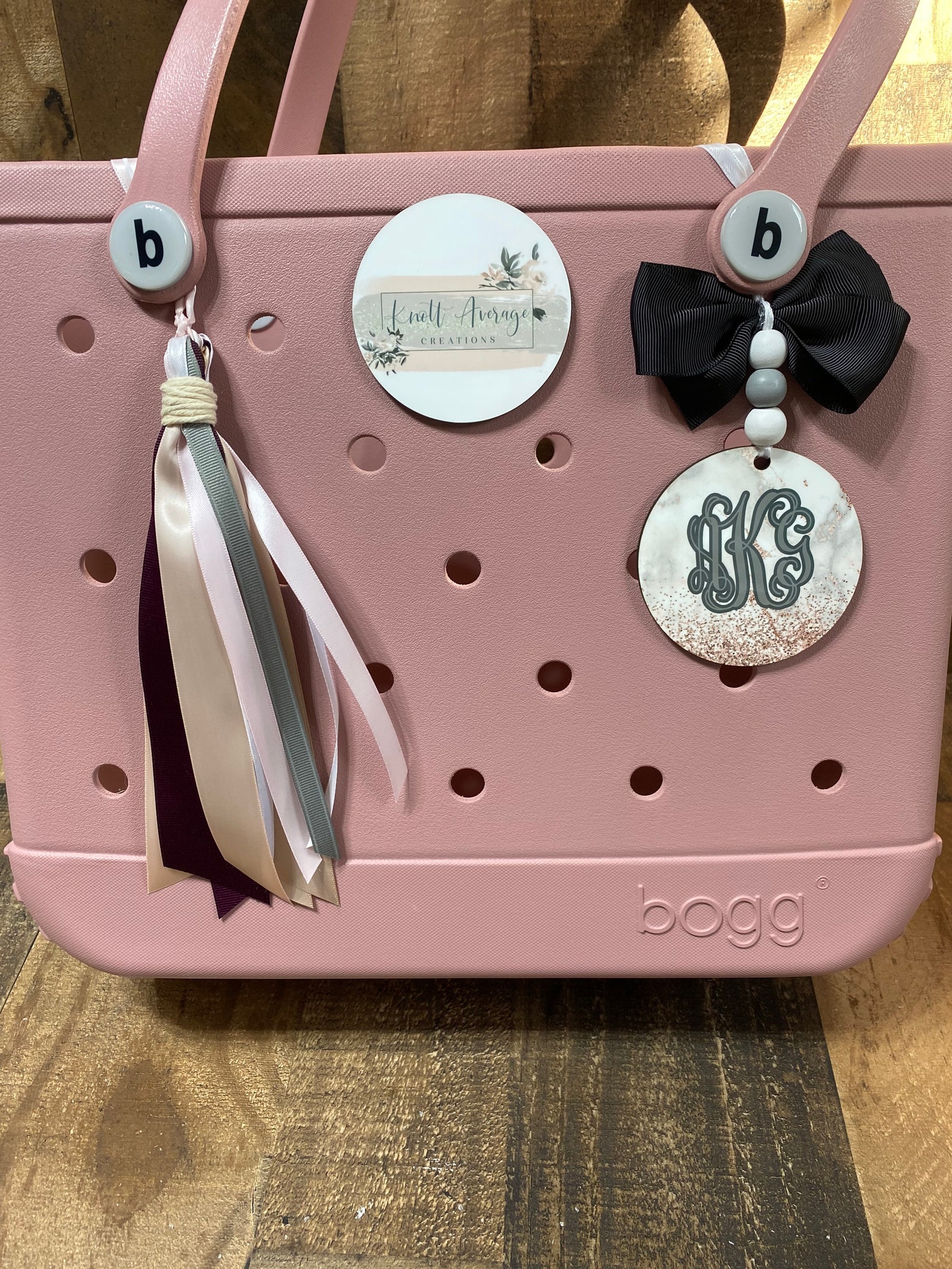 Blush Bogg Bag Tag Monogram Initial Name Leopard Monogram Etsy