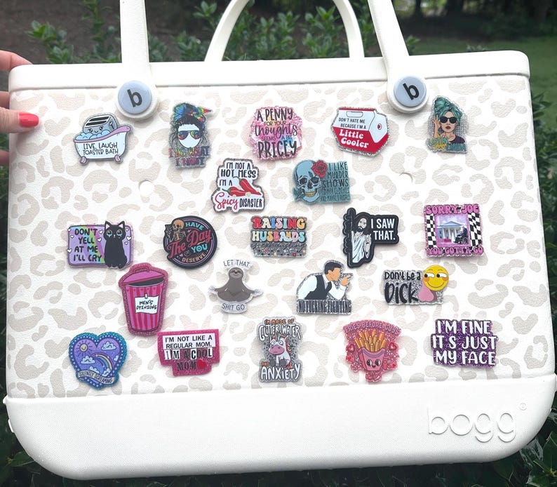 Snarky Bogg Bag Charm: Funny Inappropriate Beach Bag Pop In Bit image 1