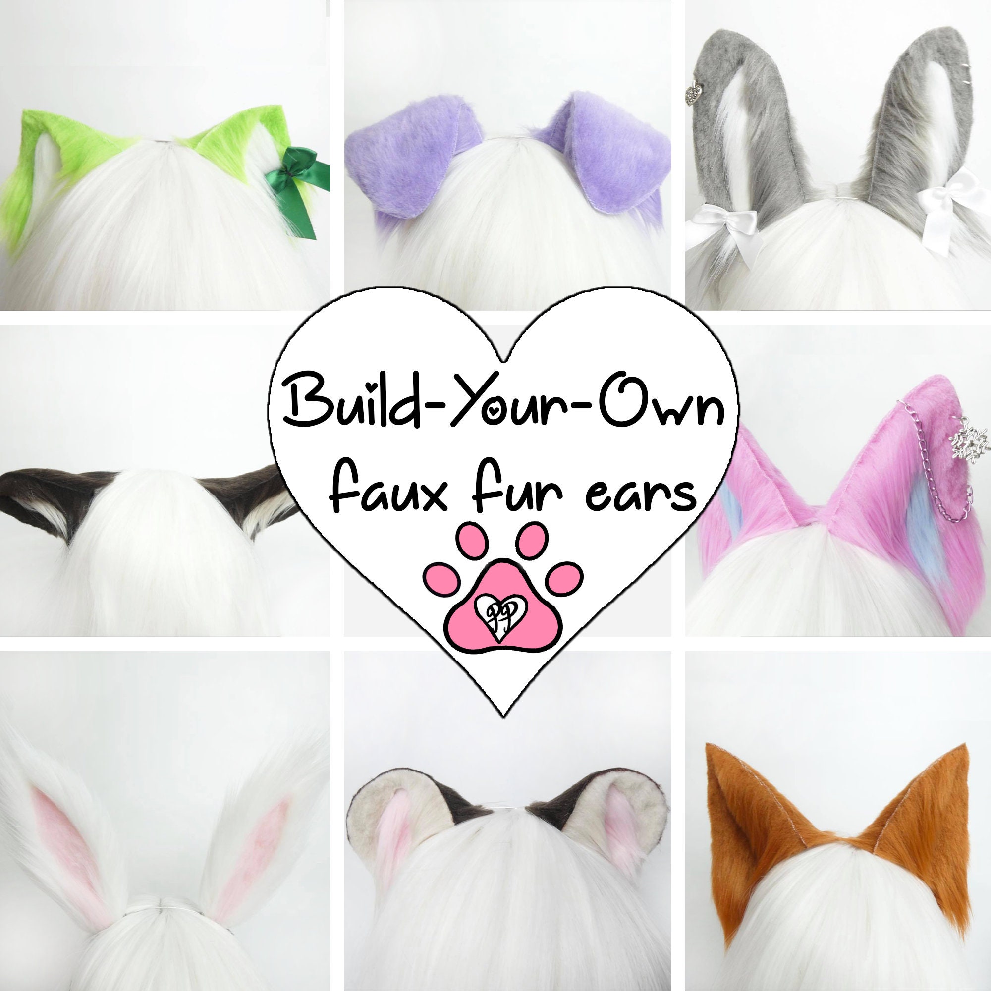 BuildYourOwn Faux Fur Ears Etsy