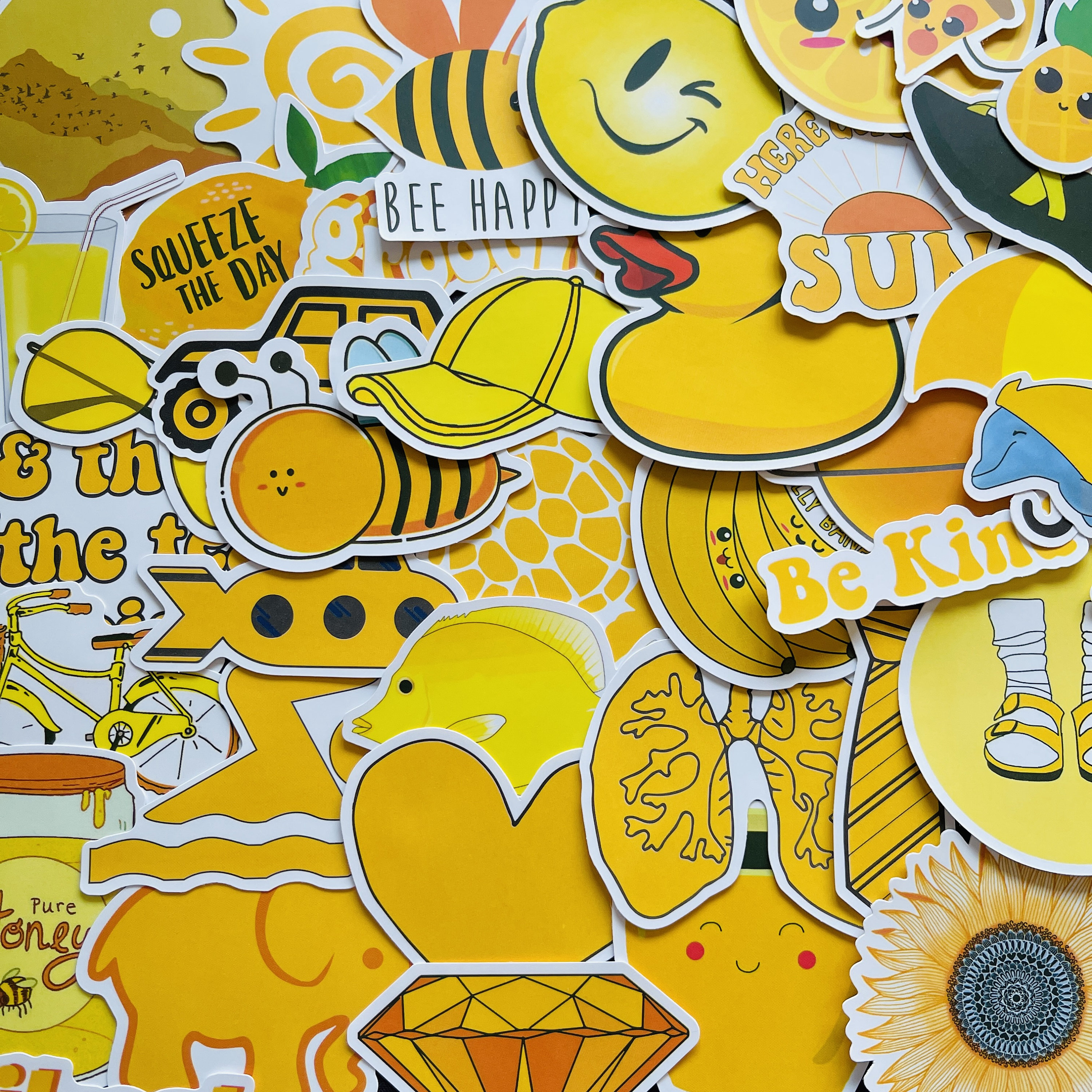 Light Yellow Be Kind Aesthetic Sticker Pack Photographic Print for Sale by  The-Goods