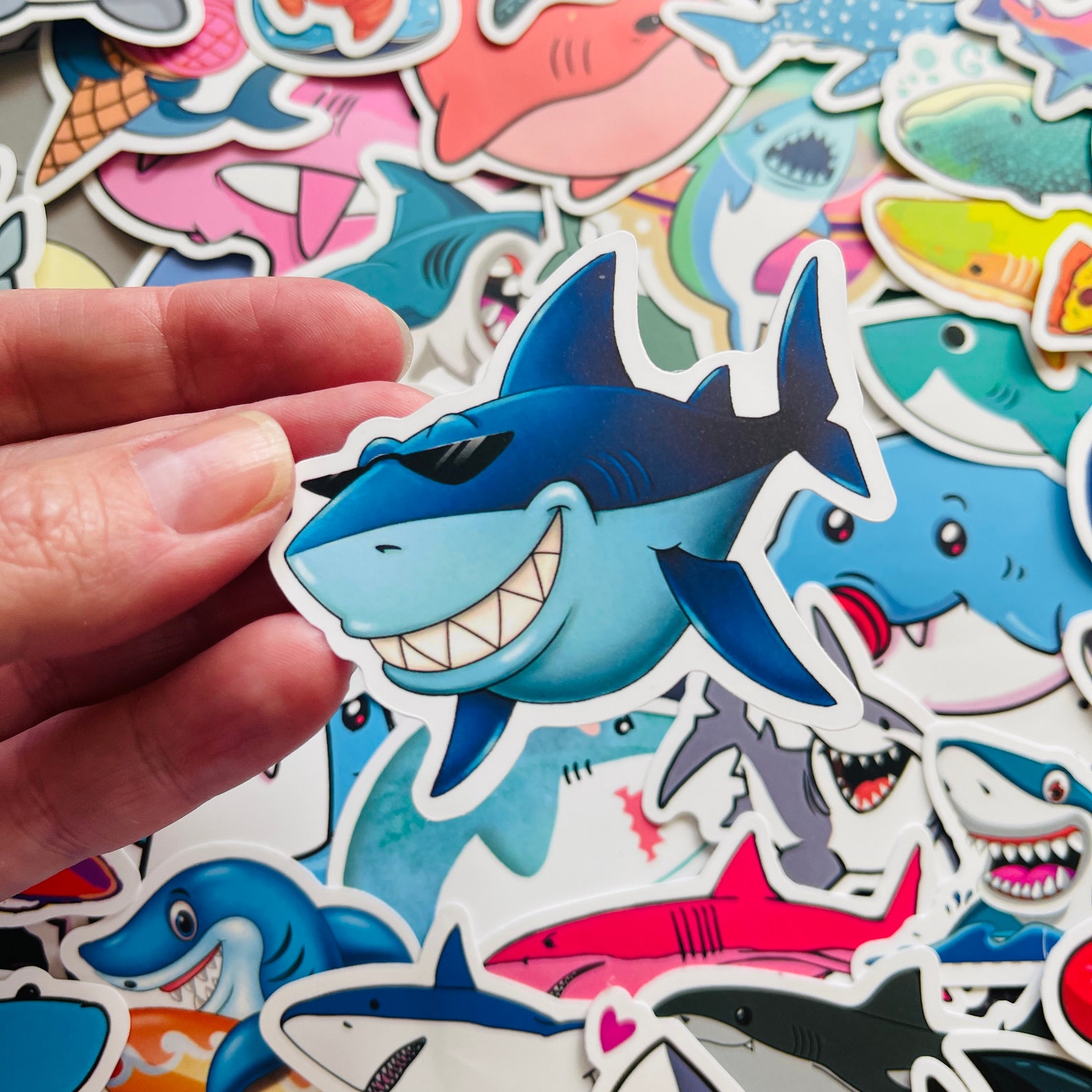 Sticker Bomb Shark 25/50 Vinyl Shark Attack Stickers, Die Cut Decal Set, Waterproof ...