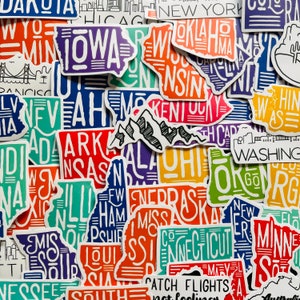 25/50 Vinyl US State Aufkleber, sterben Schnitt Aufkleber Set, wasserdicht wiederverwendbar, Urlaub Amerika USA Tourist Stoßstange, Reisejournal Laptop Fall Dekor