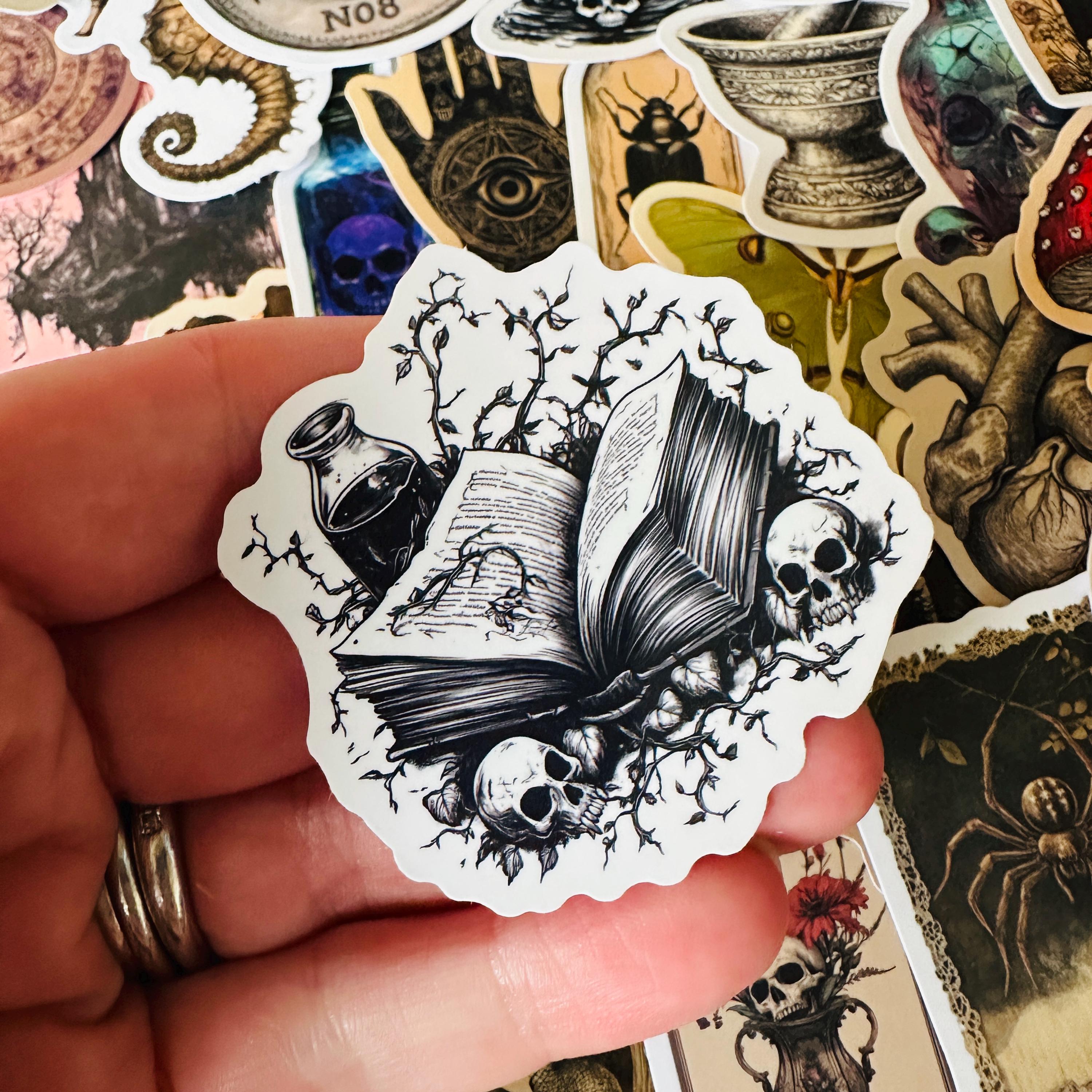 Goth Labels 25/50 Vinyl Dark Vintage Potion Labels Stickers, Die Cut Decal Set ...