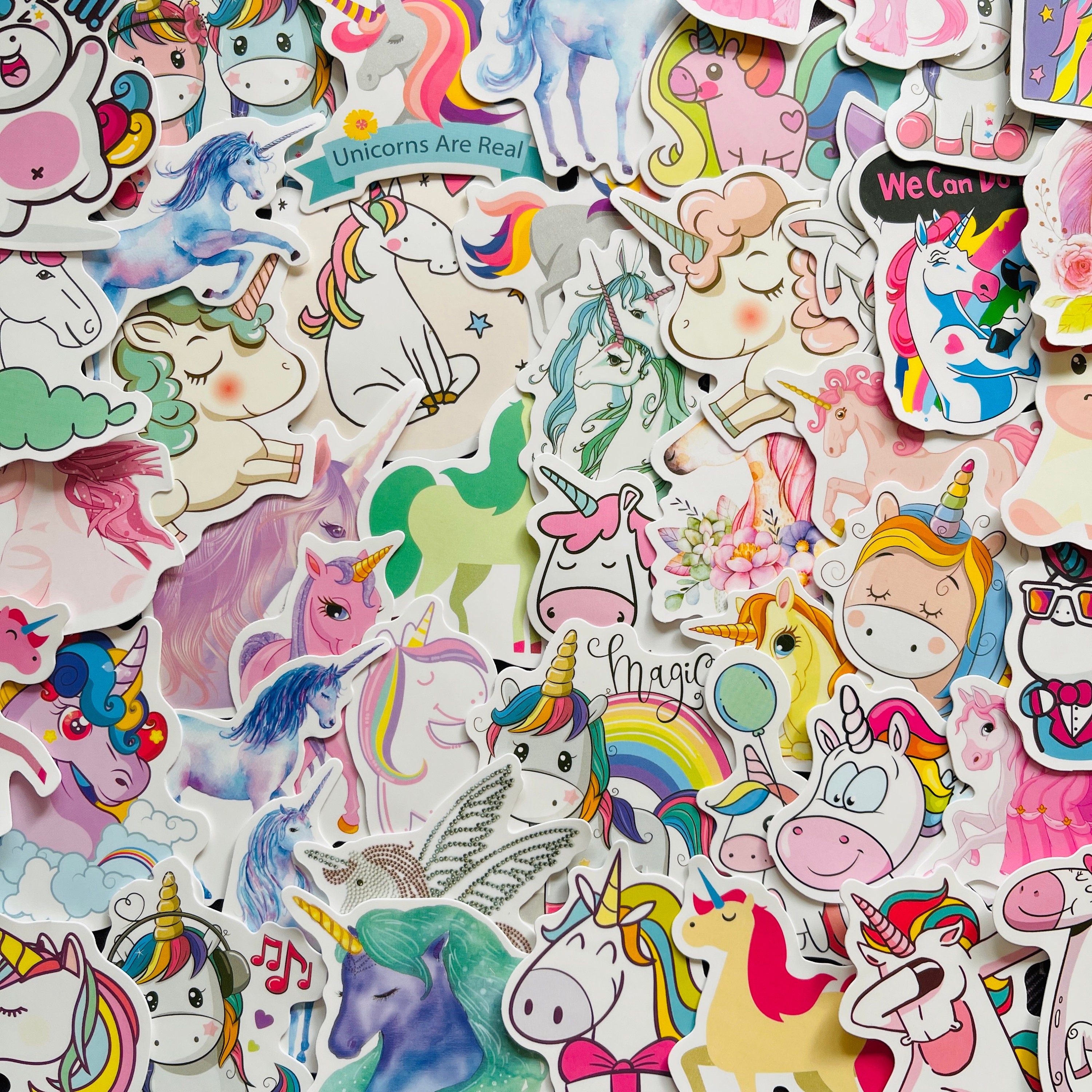 30 Unicorn Stickers Bomb Pack Lot Girl Rainbow Pony Cute Birthday Laptop Decals 