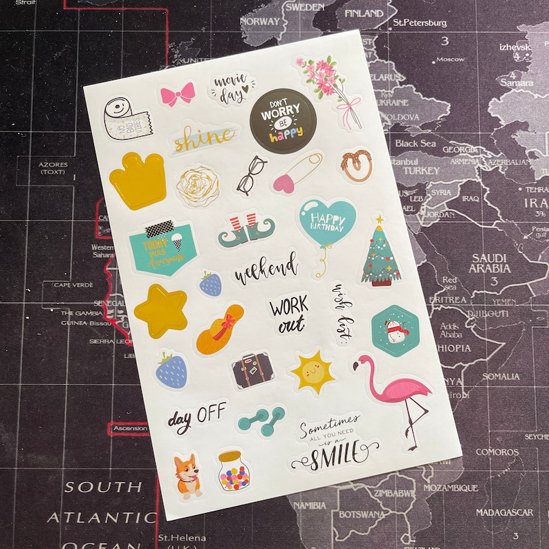 Lifestrategy Sticker 206 Life Planner Stickers | 4 Sheet Decal Set | Waterproof Reusable ...