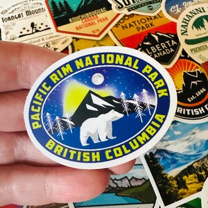25/50 Vinyl Canadian National Park Stickers, Die Cut Decal Set ...