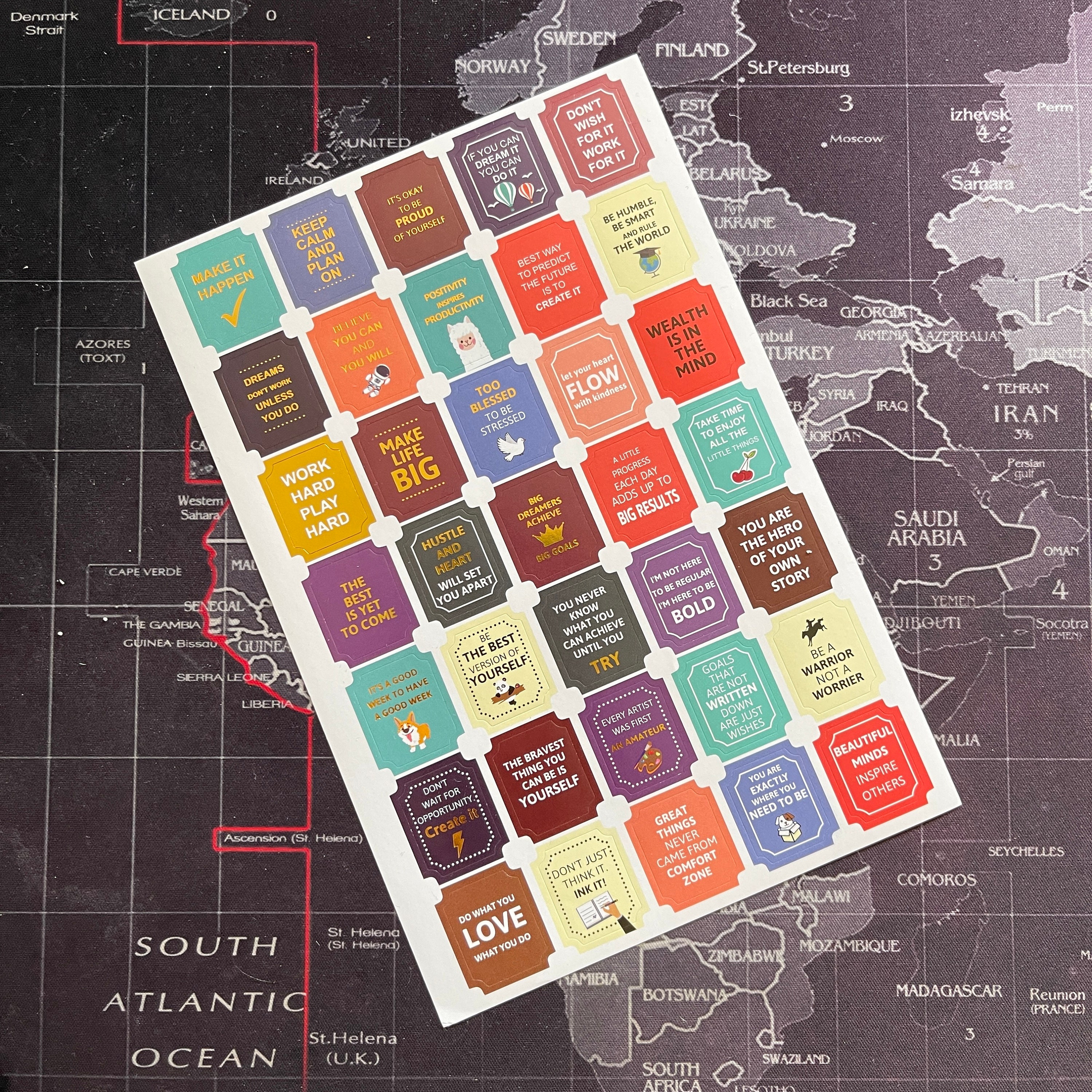 Lifestrategy Sticker 206 Life Planner Stickers | 4 Sheet Decal Set | Waterproof Reusable ...