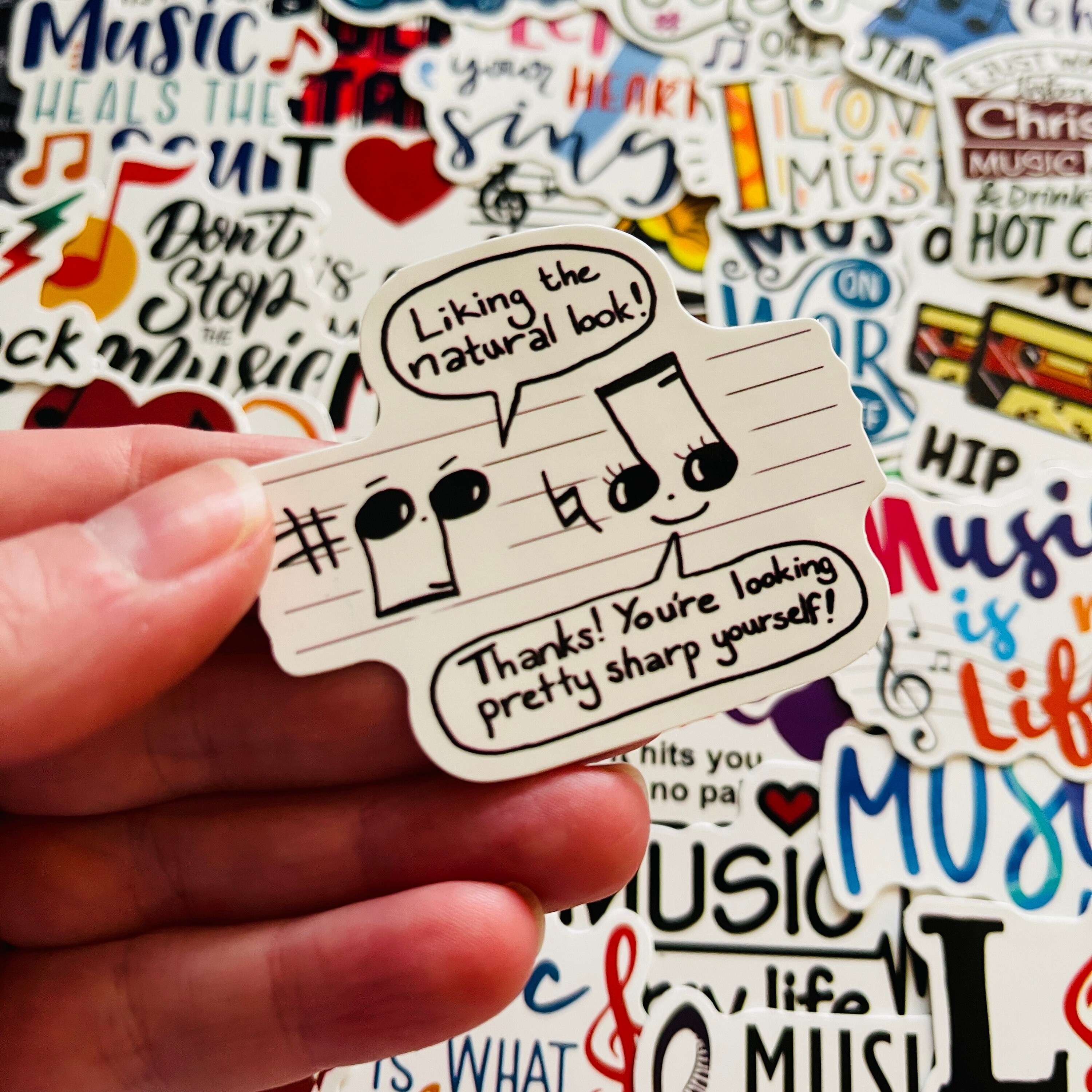 50 Adesivi Per Strumenti Musicali In Vinile PVC Impermeabili - Divertenti Decorazioni Fai Da Te Per Adolescenti