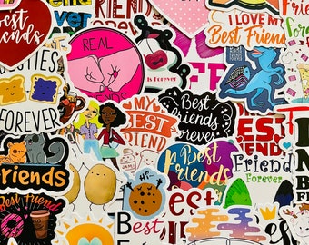 25/50 Vinyl Best Friends Aufkleber, sterben Schnitt Aufkleber Set, wasserdicht wiederverwendbar, für immer guter Freund BFF Besties Freundschaft, Journal Laptop Dekor