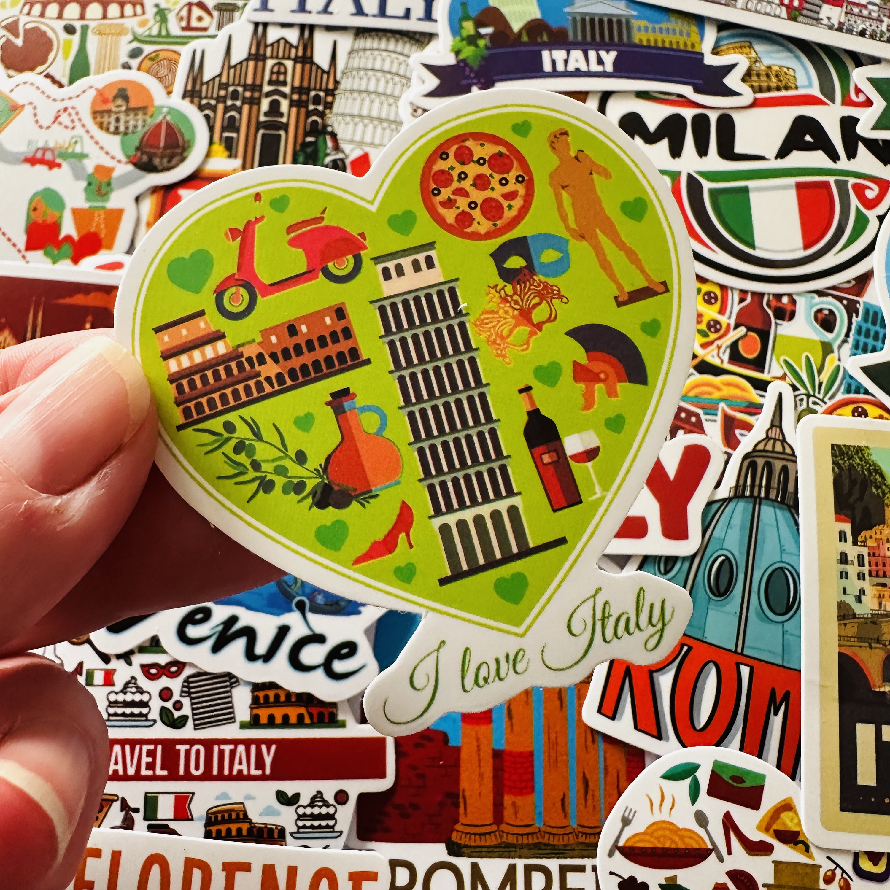 Italian Shocker Sticker – Self-Adhesive Vinyl Die-Cut Decal – 6" X 6" – Graphic Design