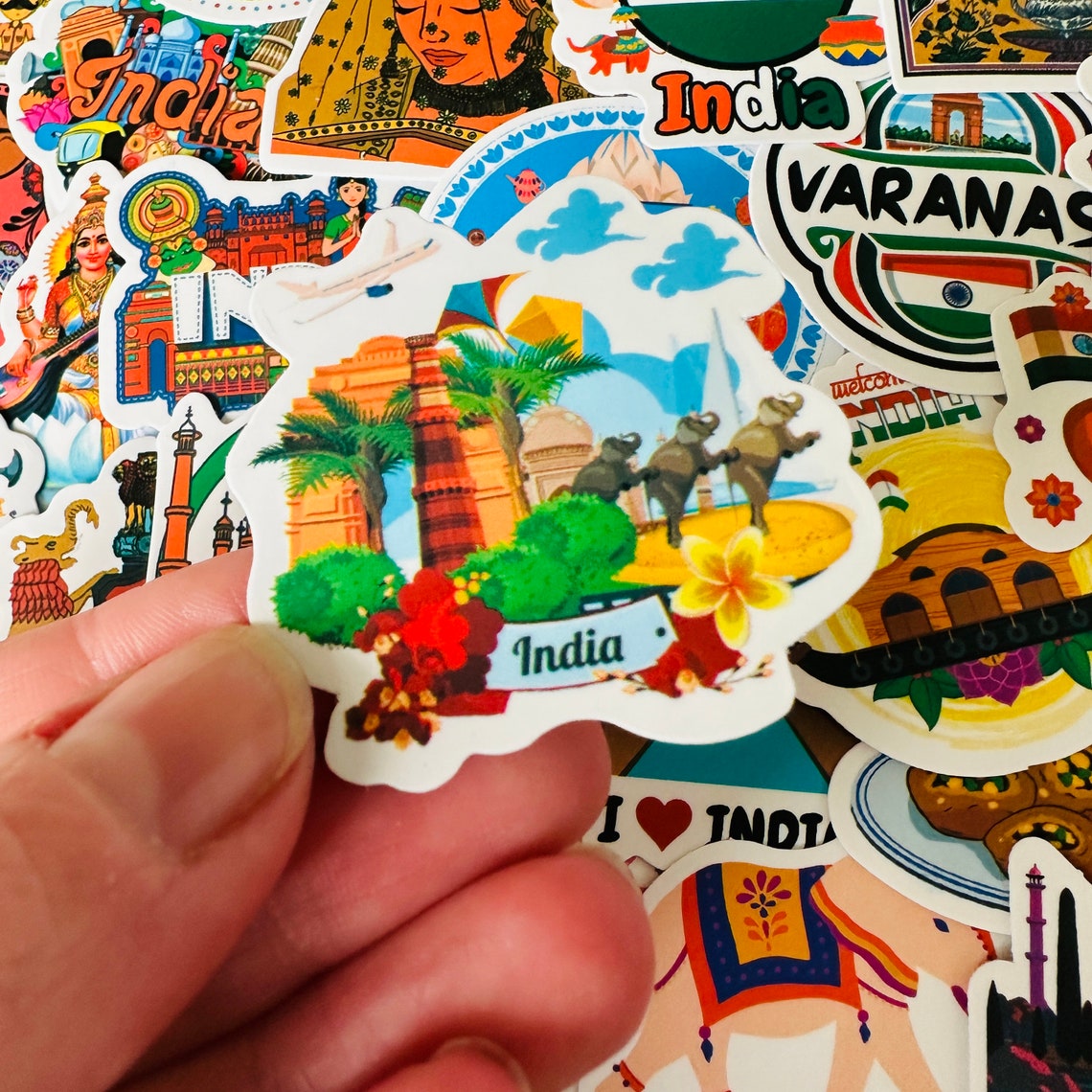 25/50 Vinyl India Stickers, Die Cut Decal Set, Waterproof Reusable ...