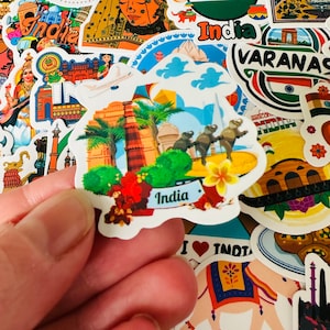 25/50 Vinyl India Stickers, Die Cut Decal Set, Waterproof Reusable ...