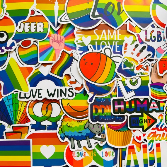 25/50/100 Vinyl Pride Stickers Die Cut Decal Set | Etsy