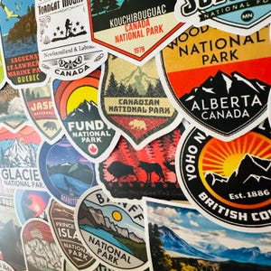 25/50 Vinyl Canadian National Park Stickers, Die Cut Decal Set ...