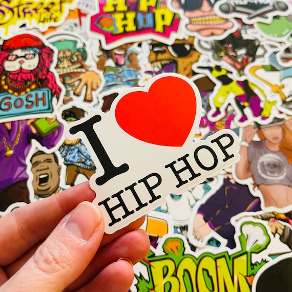 25/50 Vinyl Hip Hop Theme Stickers, Die Cut Decal Set, Waterproof