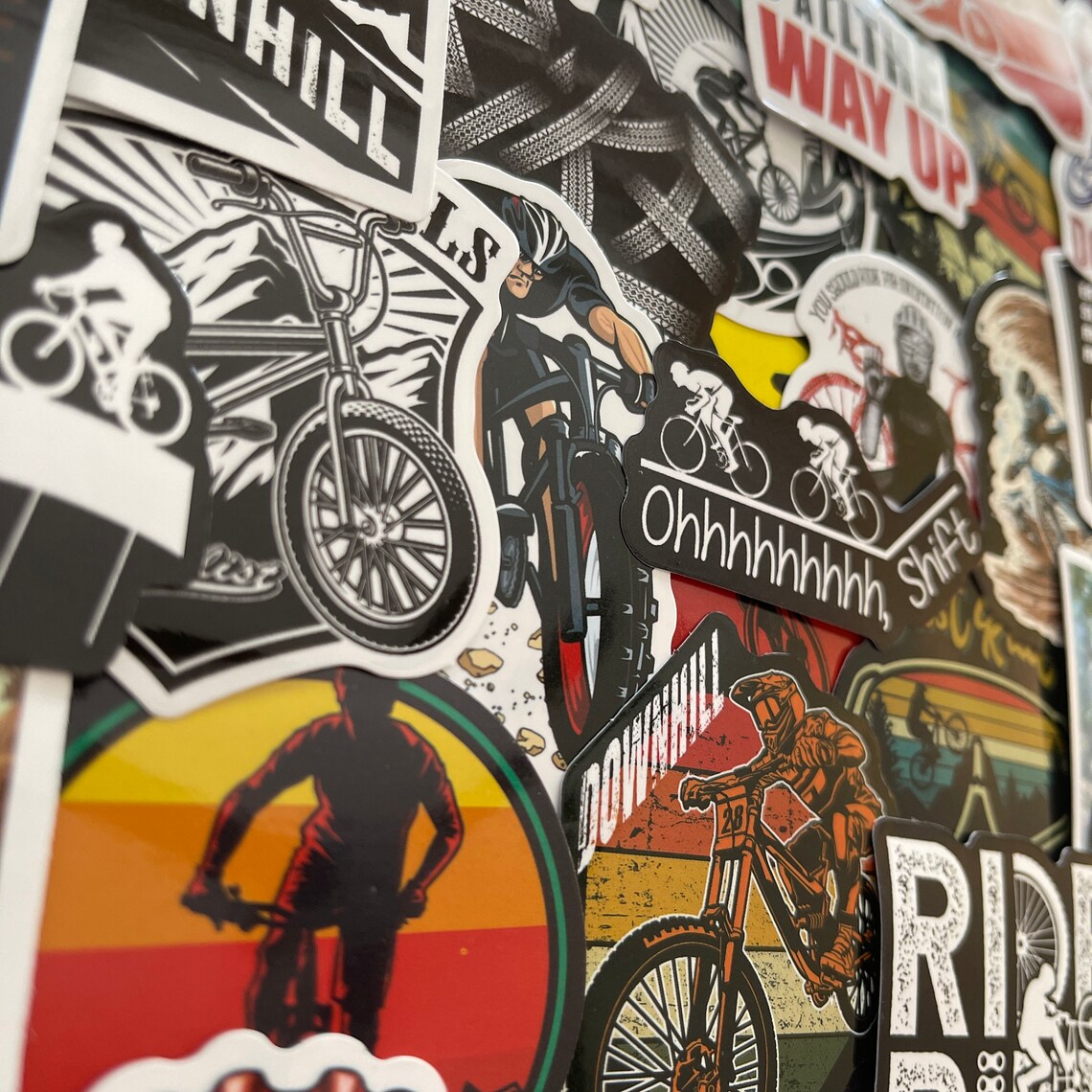 25/50 Vinyl Downhill Bike Stickers, Die Cut Decal Set, Waterproof ...