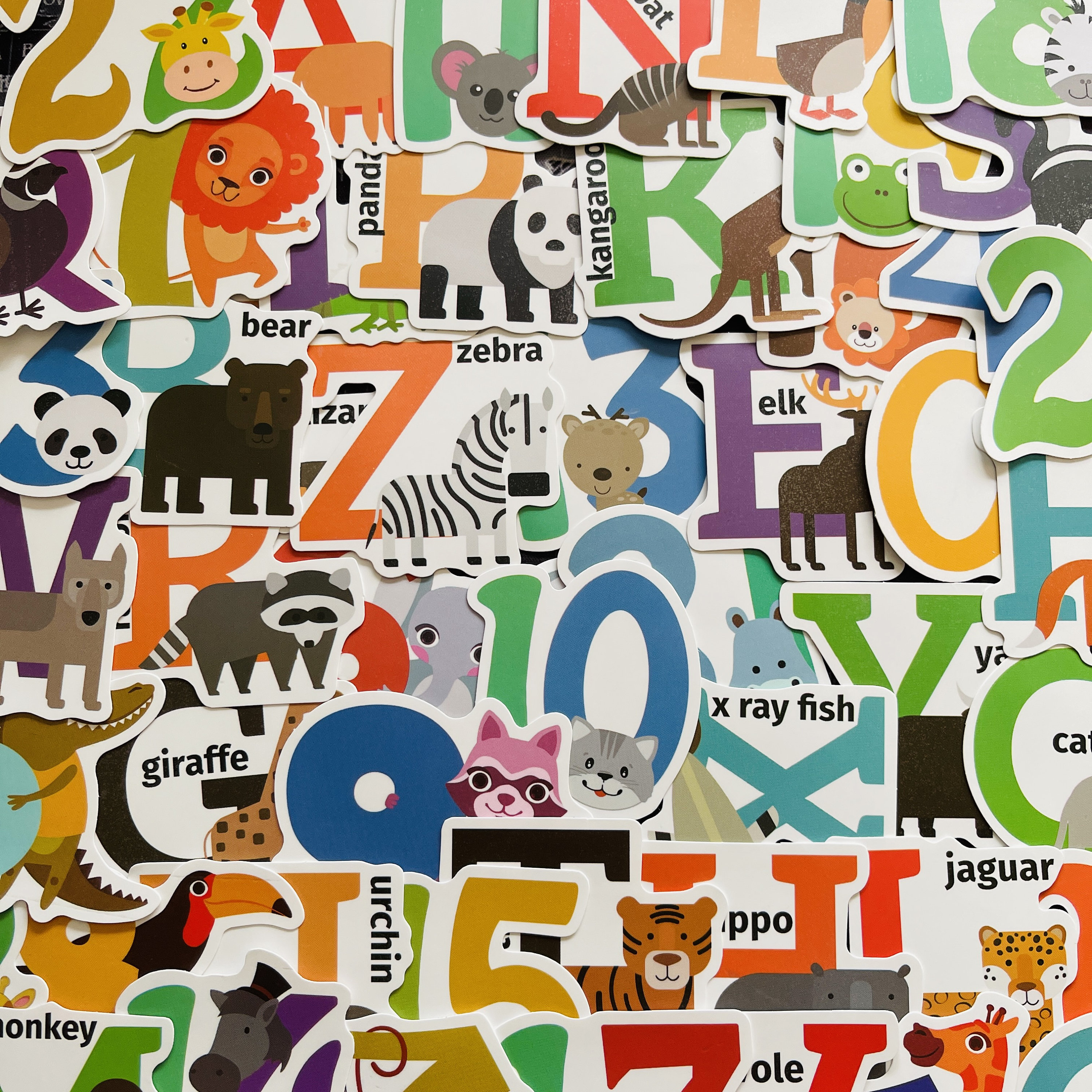 25/50 Vinyl ABC 123 Stickers, Die Cut Decal Set, Waterproof