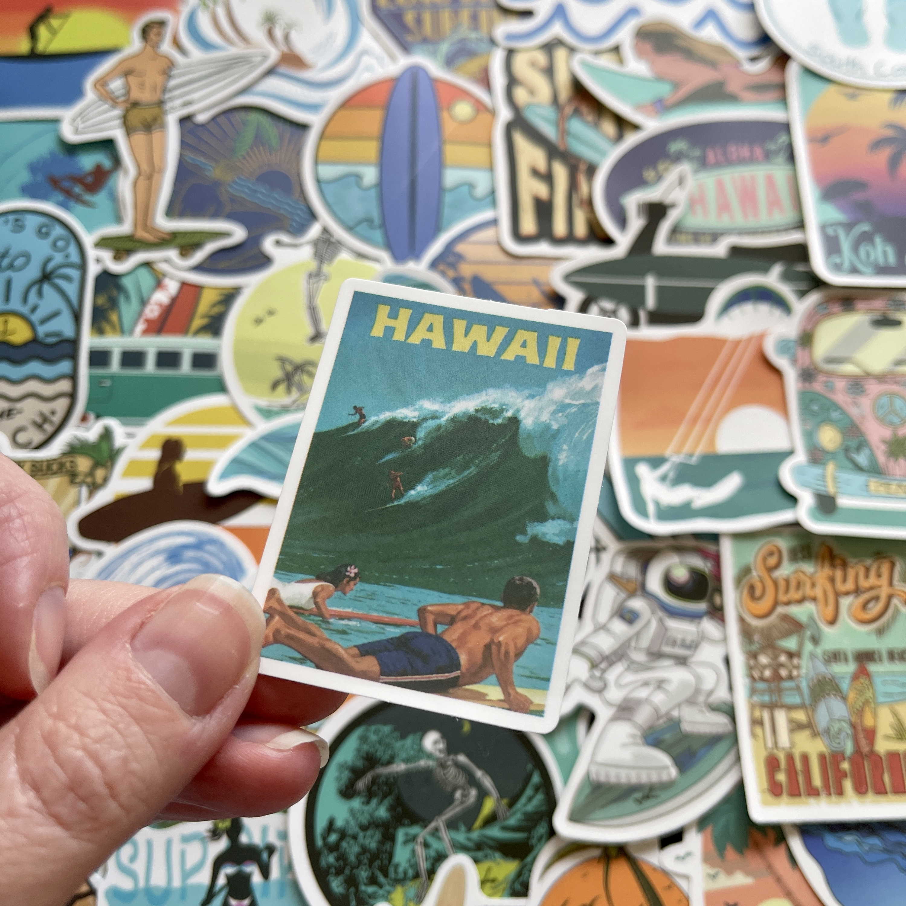 25/50 Vinyl Surf Stickers Die Cut Decal Set Waterproof - Etsy