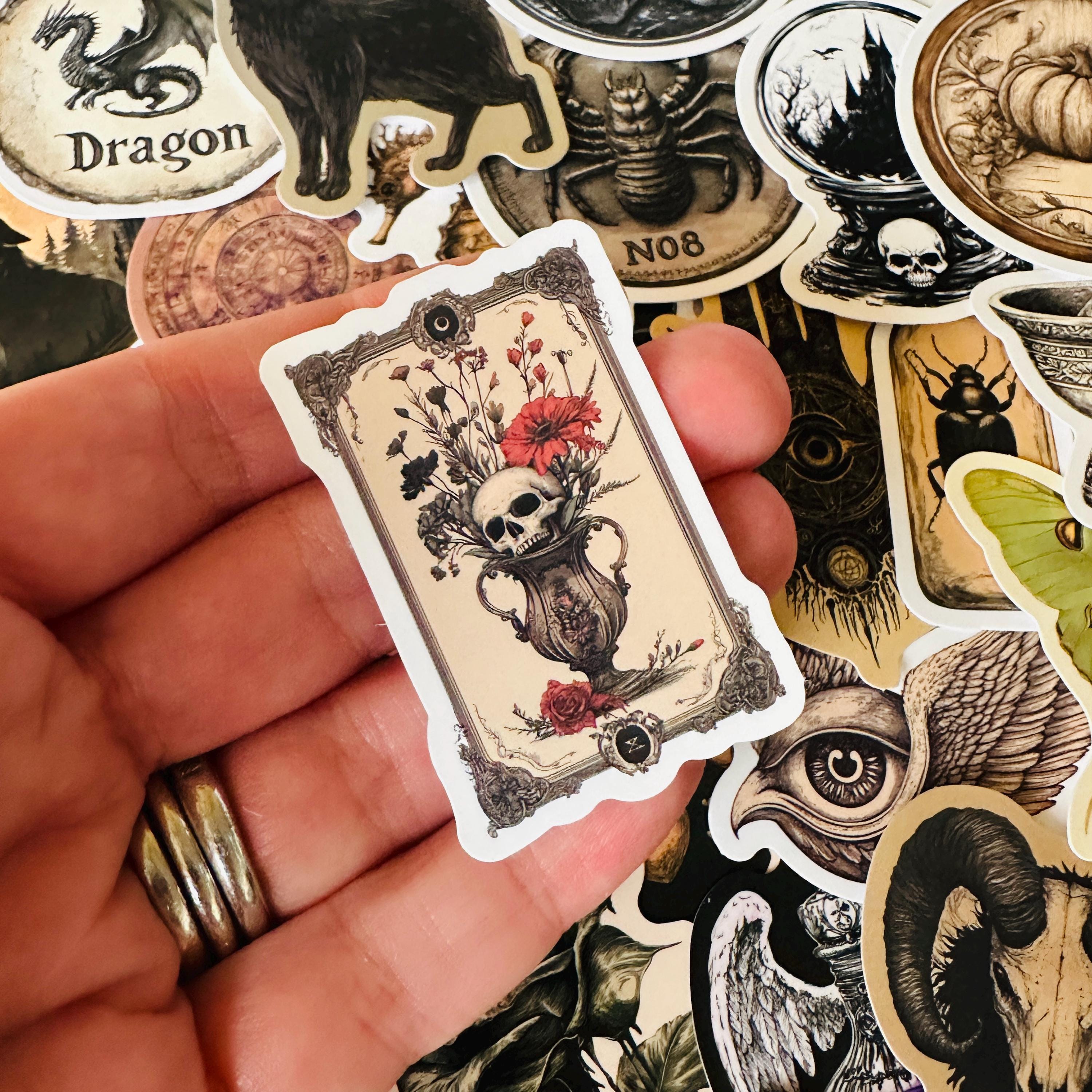 Goth Labels 25/50 Vinyl Dark Vintage Potion Labels Stickers, Die Cut Decal Set ...
