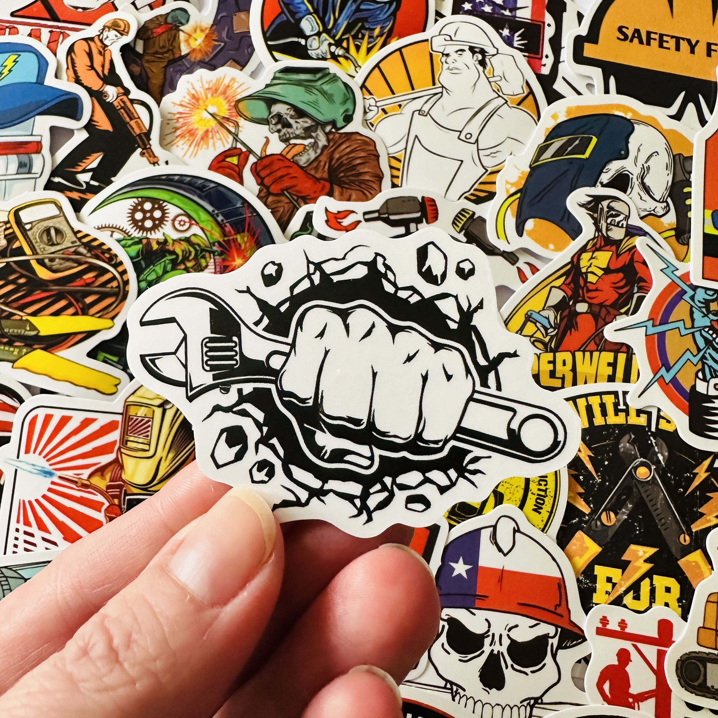 25/50 Vinyl Workman Stickers, Die Cut Decal Set, Waterproof Reusable ...