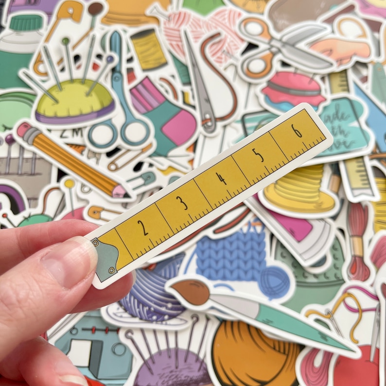 25/50 Vinyl Craft Theme Stickers, Die Cut Decal Set, Waterproof ...
