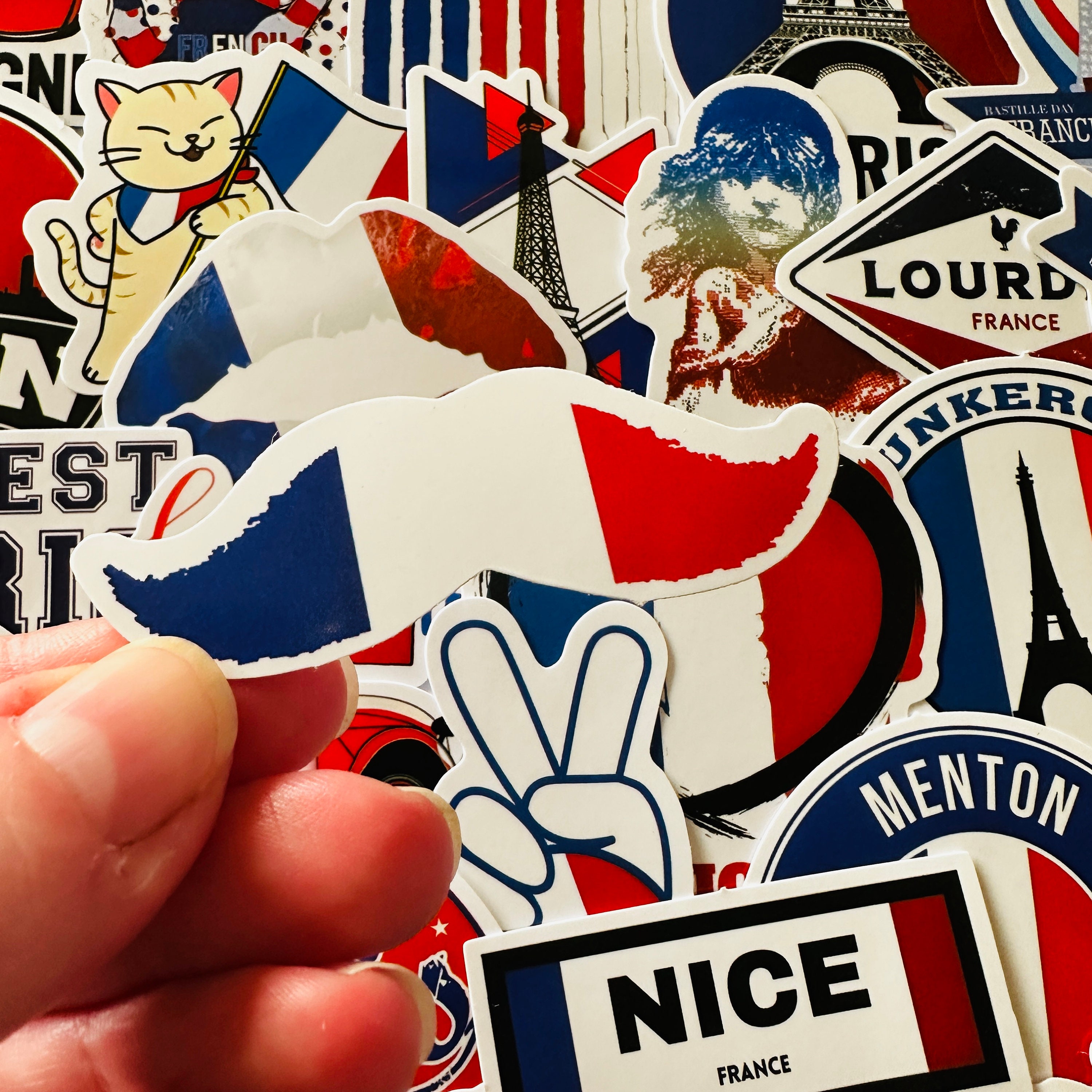 25/50 Vinyl France Stickers, Die Cut Decal Set, Waterproof Reusable ...