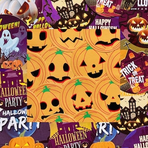 10/25/50/100 Halloween Aufkleber, gestanzte Aufkleber, gruselige Hexe Kürbis Geist Kinder Süßes oder Saures, Booty Party Tasche Journal Planer