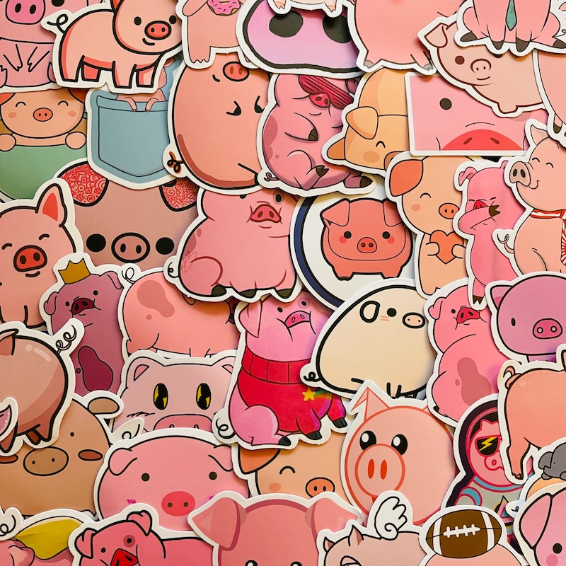 Pig Stickers - Etsy
