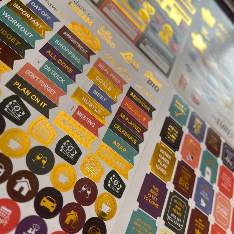 Lifestrategy Sticker 206 Life Planner Stickers | 4 Sheet Decal Set | Waterproof Reusable ...