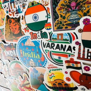 25/50 Vinyl India Stickers, Die Cut Decal Set, Waterproof Reusable ...