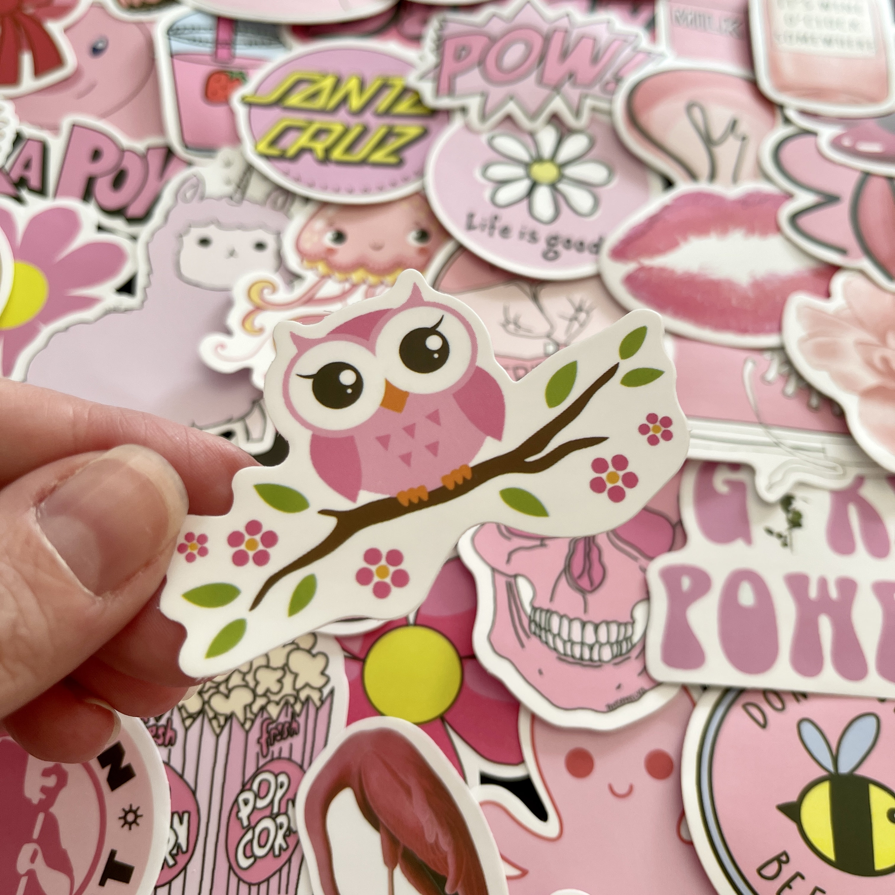 ♡【pom様】専用ページ♡ 25/50/100 Pink Theme Vinyl Stickers, Die Cut Decal Set, Waterproof