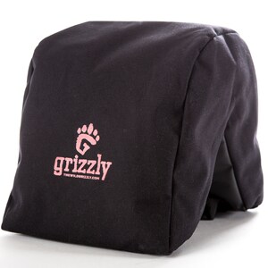 Puff para cámara Grizzly (NEGRO MEDIANO), Puff para fotografía, Puff para vídeo, Soporte para cámara, Saco de arena para cámara, - Se vende vacío