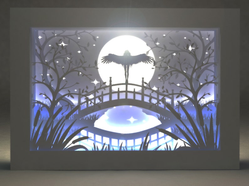 Download 3D Shadow Box Svg Angel Wings Paper Cut Template Light Box ...