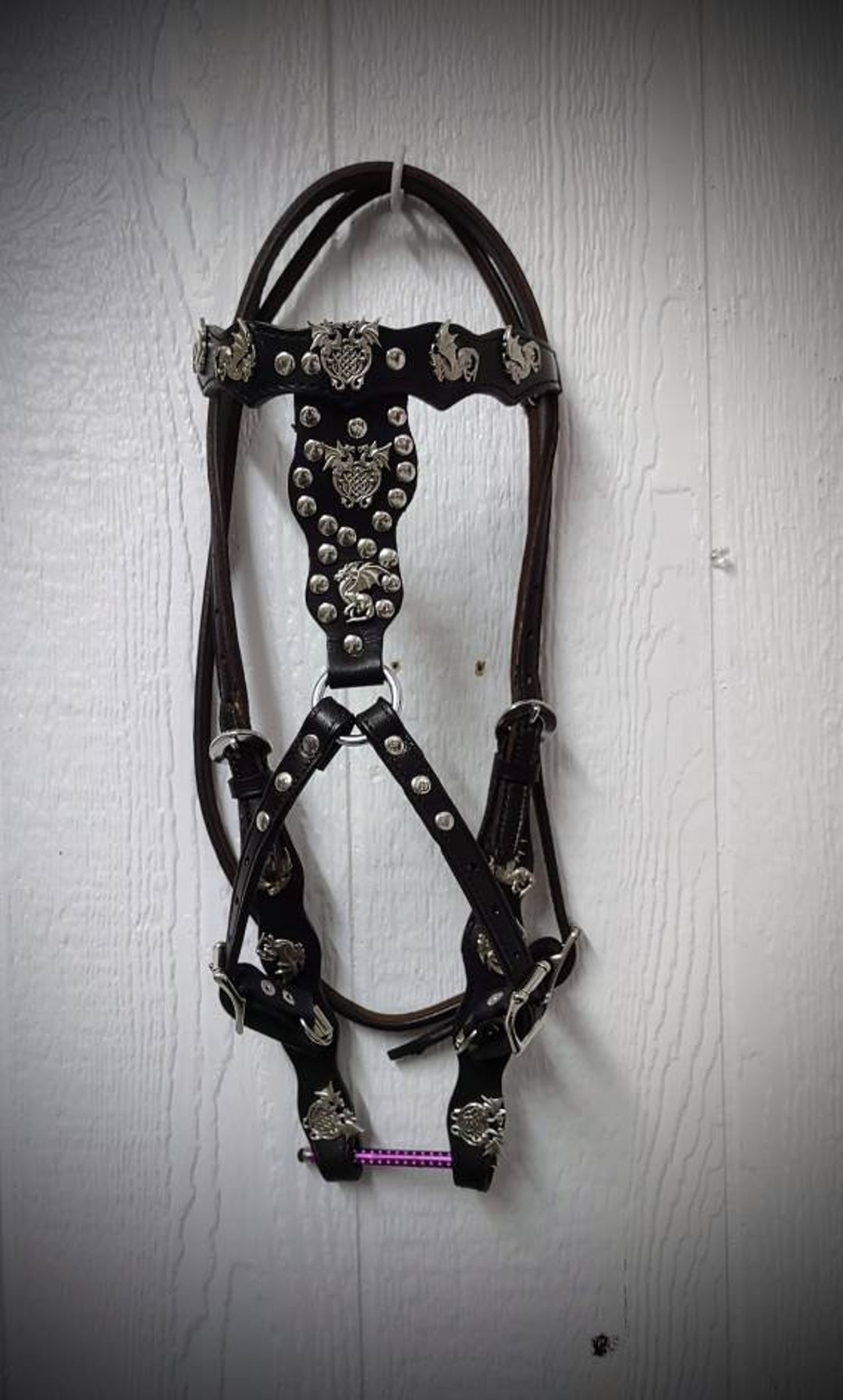 Medieval Head Rails Dragon Series Medieval Style Headstall. - Etsy