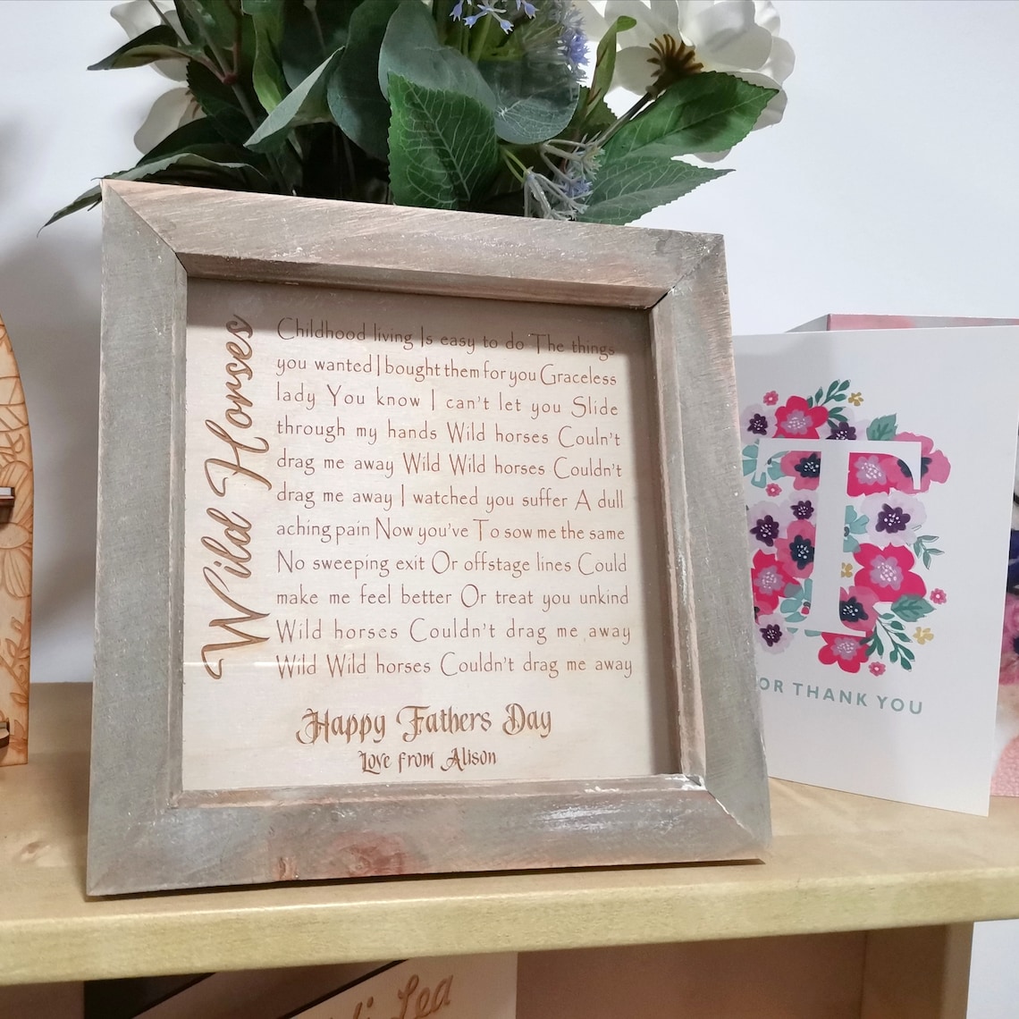 Song Lyrics Personalised Frame Music Gift / Engraved Favourite Etsy UK