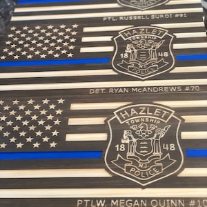 Blue Line Flag, Personalized Flag, Rustic Flag, Police Flag, American Flag, Wood Flag, Wooden Flag, Law Enforcement Flag