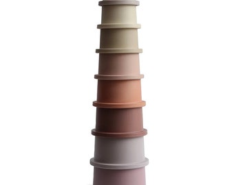 Stacking Cups | Development Toys | Baby Educational Toys | Baby gift | Stacking Tower Rose