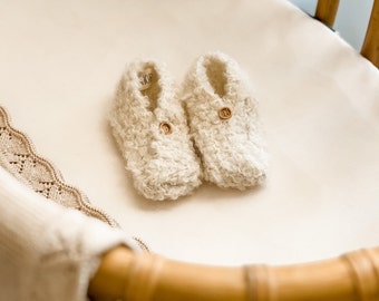 Alpaca Baby Booties | Baby Booties | Booties 0-6 months | Organic | Newborn Socks | Natural Booties | Unisex Booties Shoes