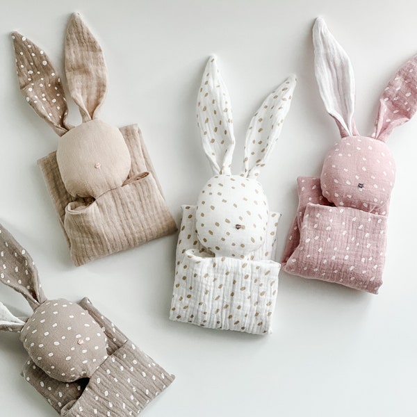 Personalised Baby Comforter | Bunny Comforter | Unisex Newborn Gift | Baby Lovey | Baby Keepsake | Baby Gift | Baby Comforter Blanket