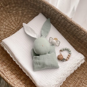 Personalised Baby Comforter | Bunny Comforter | Muslin Comforter | Baby Lovey | Baby Keepsake | Baby Gift | Baby Comforter Blanket