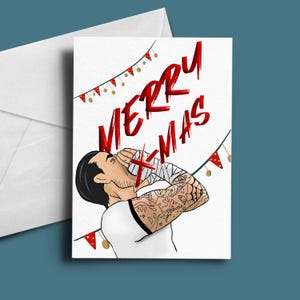 Wrestling Karte - Lustige Weihnachtskarte - Wrestling Weihnachtskarte - Punk - Weihnachtskarte Für Ihn - Pro Wrestling Karte - Weihnachtskarte