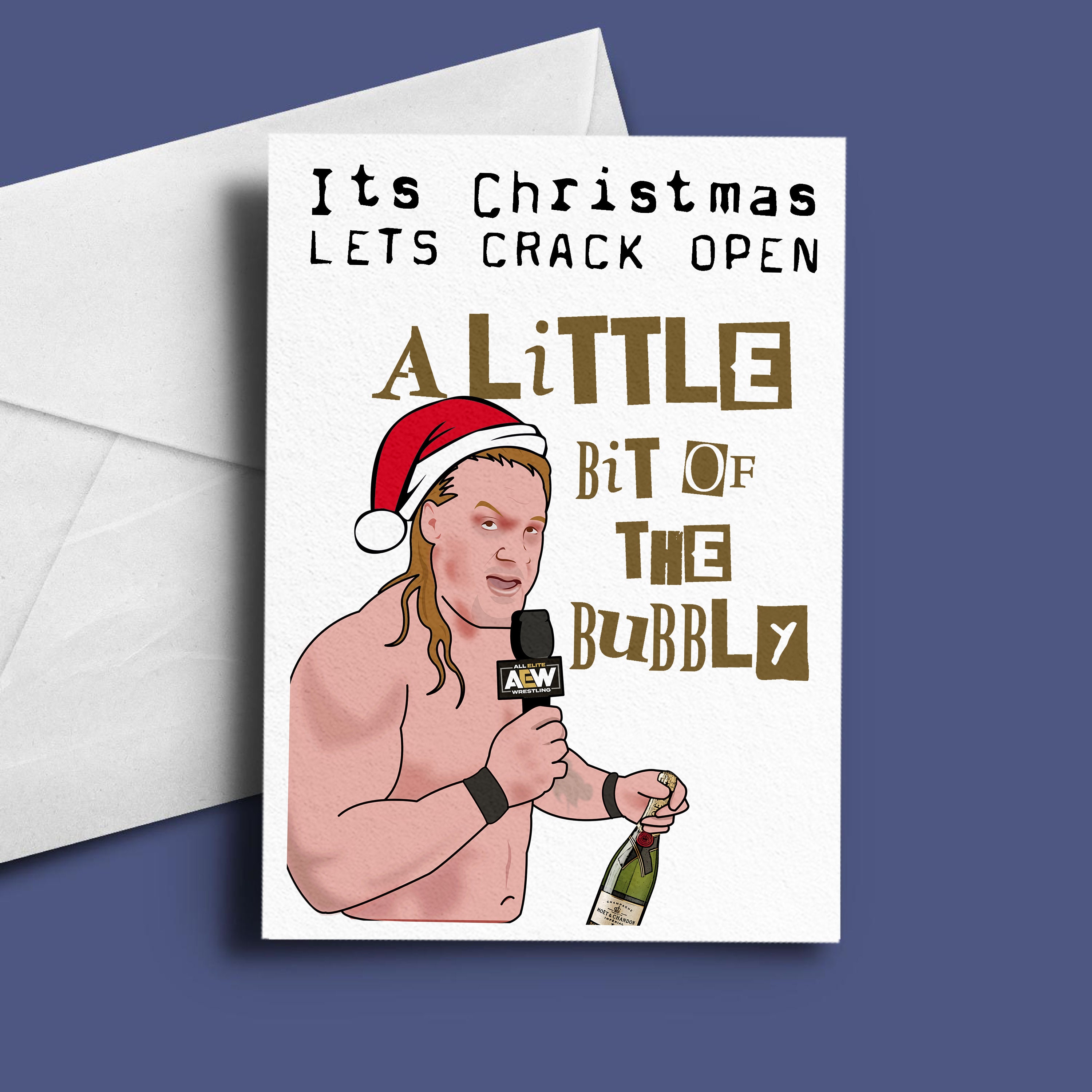 Wrestling Christmas Card - Chris Jericho - A little bit of the bubbly…