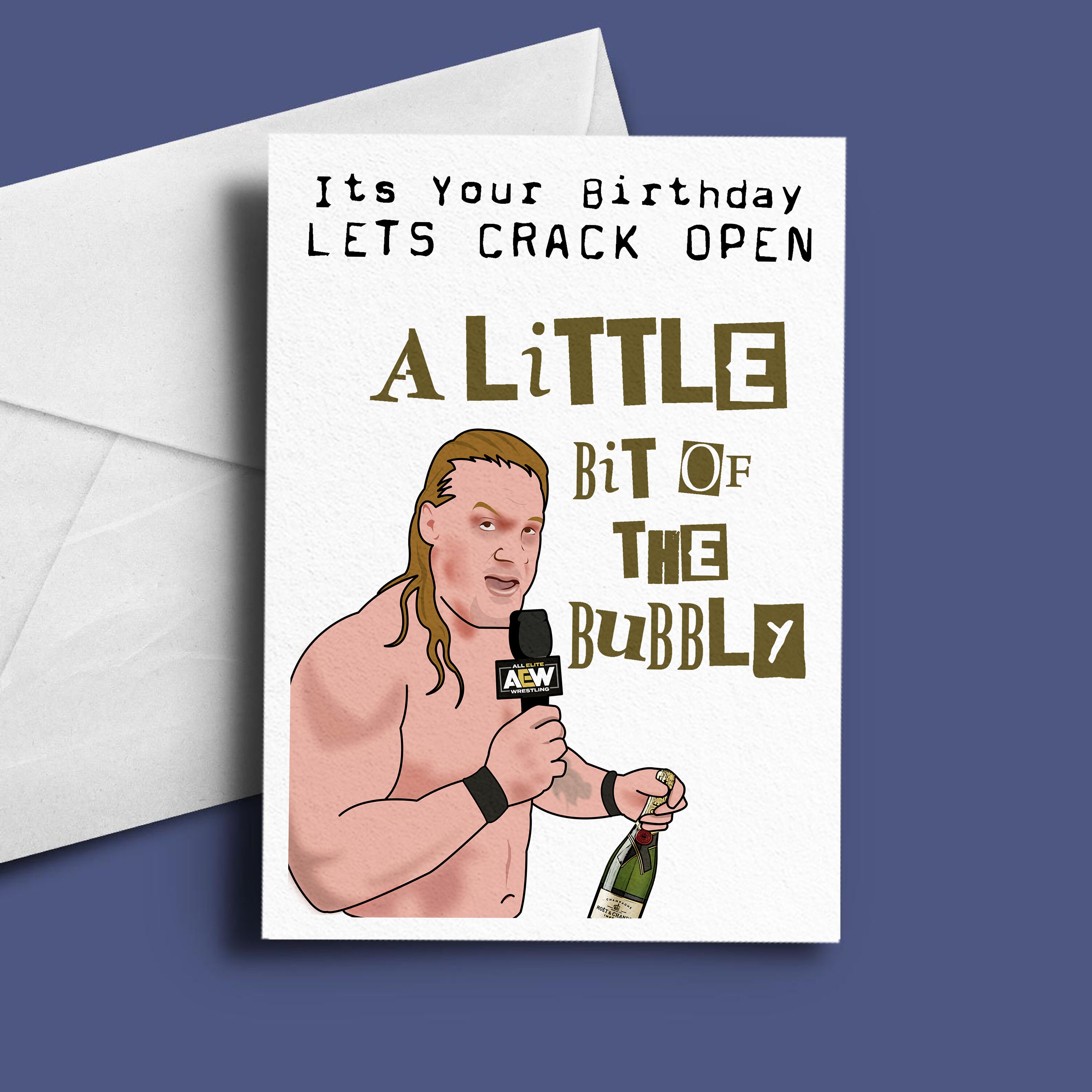 Wrestling Birthday Card Chris Jericho A Little Bit Of The Etsy