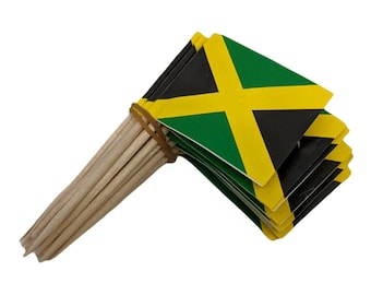 50 stuks Jamaica Tandenstokers MINI Vlaggen Papieren Stokjes Party Cocktail Catering Landen