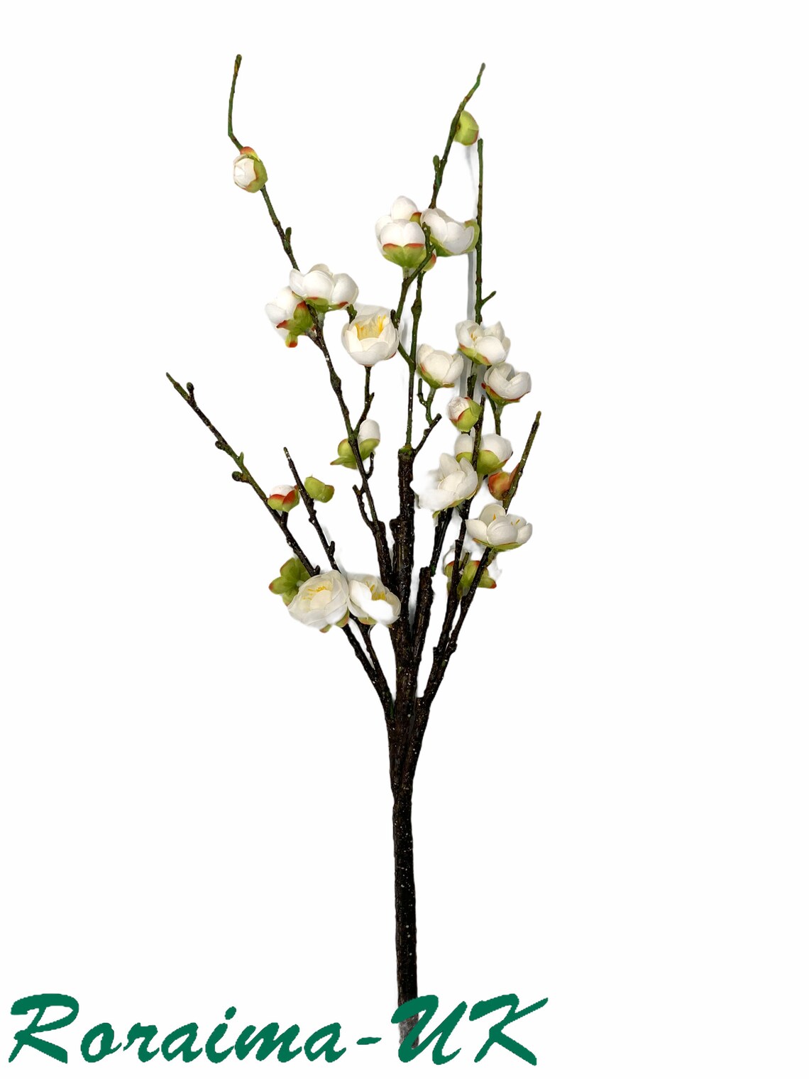 Artificial Cherry Spring White Blossom Branch Fake Flower Tree Etsy